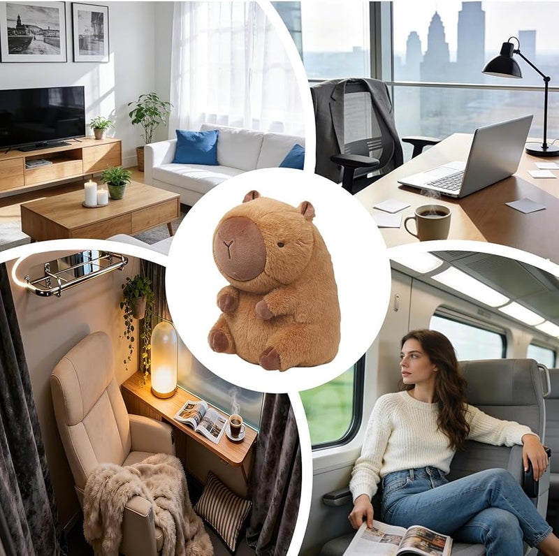 وسادة سفر على شكل حرف U من رغوة الذاكرة القطيفة 2 في 1 لدعم الرقبة للبالغين والأطفال، قسم الألوان ب - Image 5